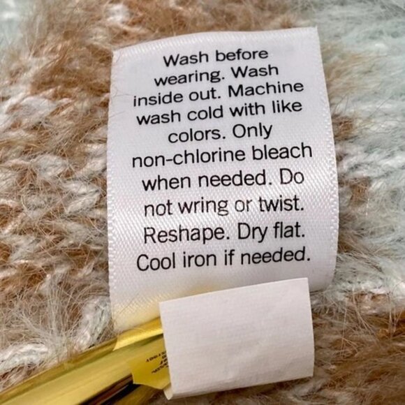 SO Fuzzy Sweater Women Med Mint + Brown Floral Crop Goods For Life Long Sleeve - Picture 10 of 13